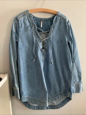 Free People Denim Tunic